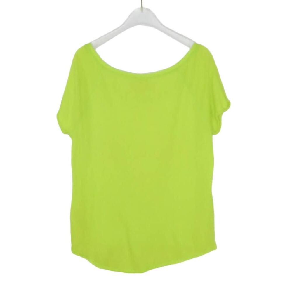Y2k Hollister Neon Graphic Tee with Pink Cross & Logo Small - Picture 3 of 6
